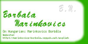 borbala marinkovics business card